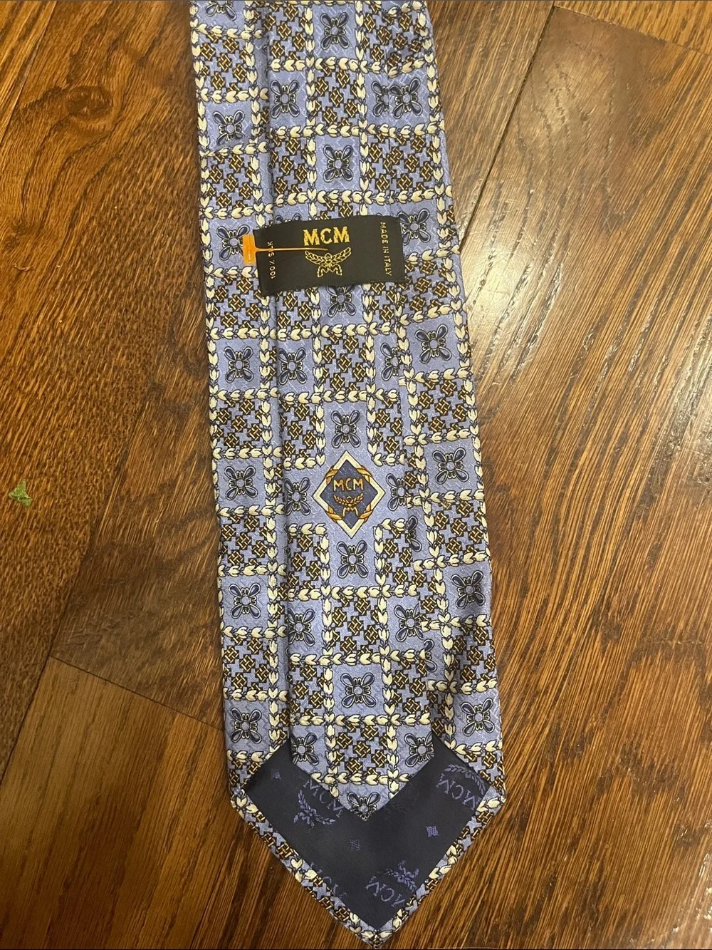 MCM silk vtg tie Classic Lavender Patterned Men’s Tie